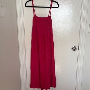 Pink Spaghetti Strap Maxi Dress